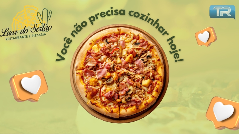 Peça agora sua pizza aqui na Pizzaria Luar do Sertão!