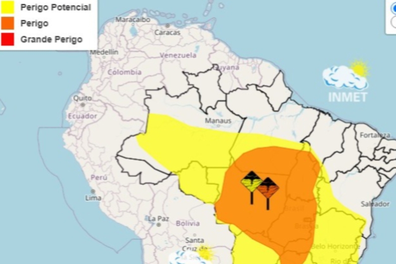 INMET emite aviso de chuvas intensas para o Sudoeste da Bahia em Tremedal