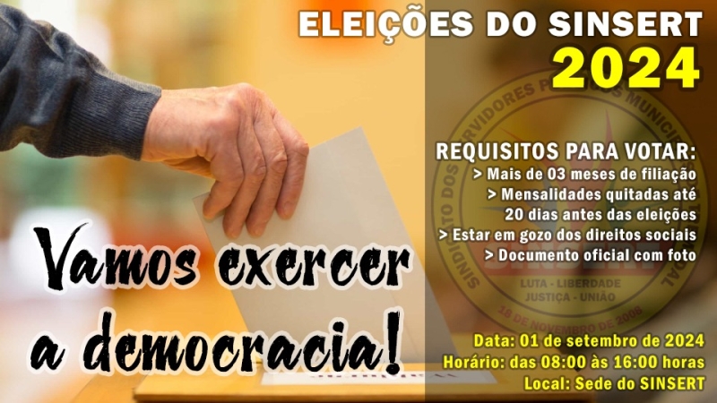 Eleições do SINSERT 2024