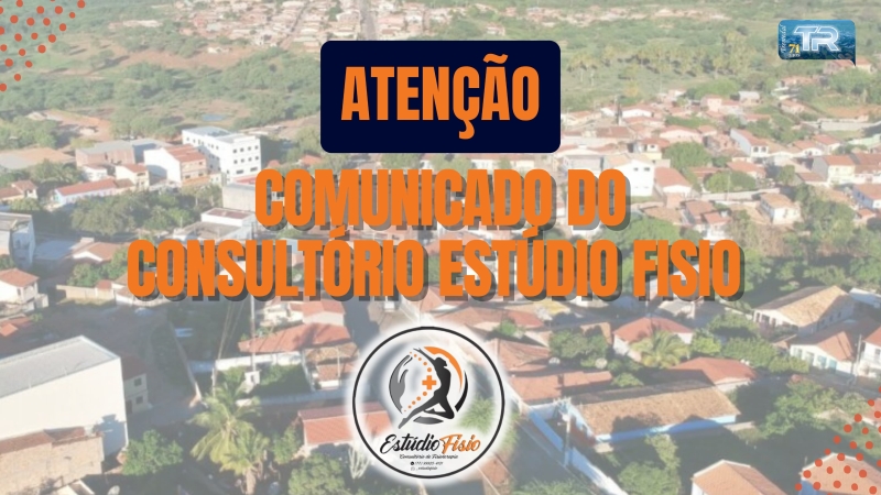 Atenção Comunicado de Consultório Estúdio Fisio