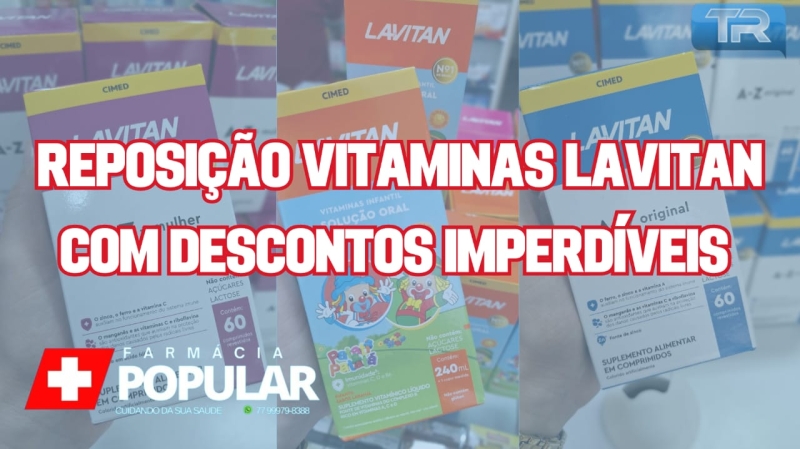 Reposição de vitaminas Lavitan com descontos imperdíveis