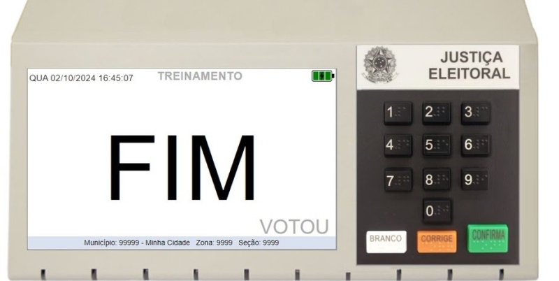 Treine o voto no simulador de voto do TSE