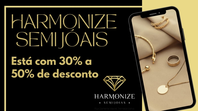 Harmonize Semijóais está com 30% a 50% de desconto