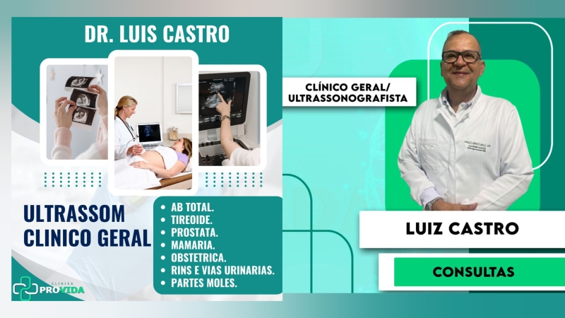 Ultrassom Clínico Geral com Dr. Luis Castro na Clínica ProVida 💚🤍