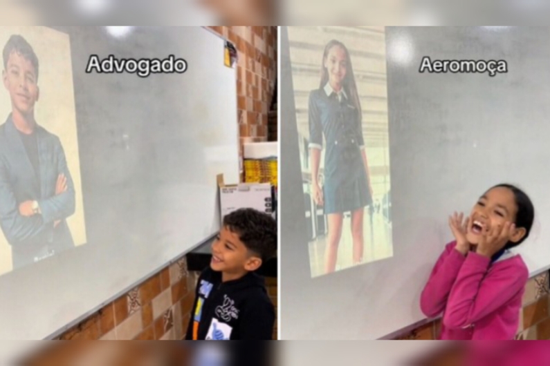 Professora mostra como seriam alunos em profissão dos sonhos